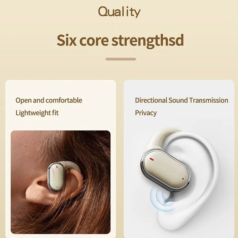 Aloking TWS True Wireless Earphones Bluetooth Earphone Noise Cancelling ENC HIFI Sound Stereo Wireless Earbuds Haging Ear Type Bluetooth Headset Gaming Waterproof Earpods For Sports Bluetooth Headset