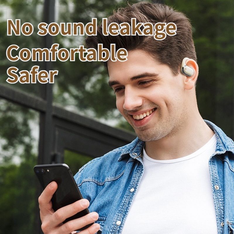 Aloking TWS True Wireless Earphones Bluetooth Earphone Noise Cancelling ENC HIFI Sound Stereo Wireless Earbuds Haging Ear Type Bluetooth Headset Gaming Waterproof Earpods For Sports Bluetooth Headset