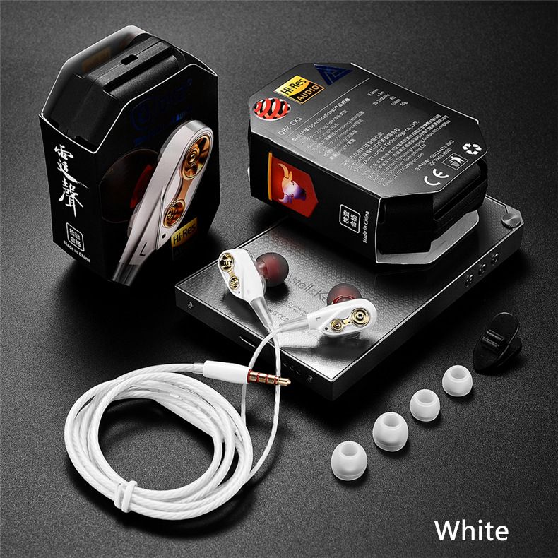 QKZ CK8 Super Bass earphone In-Ear Earphones Wired Earphone with Microphone Noise Reduction Hifi Headsets With Mic earphones Rugged durable headphones For Android iPad Computer original QKZ Earphones