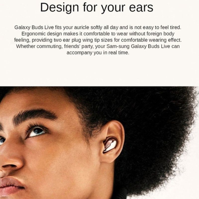 Aloking TWS in-ear Wireless Earbuds Bluetooth Earphone 9D Hifi Stereo Sound Earphone Samsung Galaxy Buds Live R180 Sports Wireless Headphone Bluetooth Headset Sleep Earpods Noise Reduction Earphone