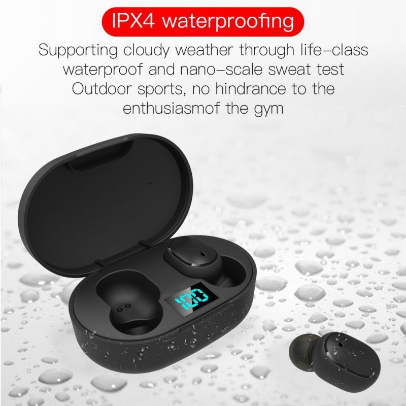 Aloking TWS In-Ear Wireless Earphones Bluetooth Earphone Macaron Color Bluetooth Headset Mini Sports Bluetooth 5.0 Power Digital Display Bluetooth Headphone Wireless Earbuds Gaming Earpods Sleep Buds