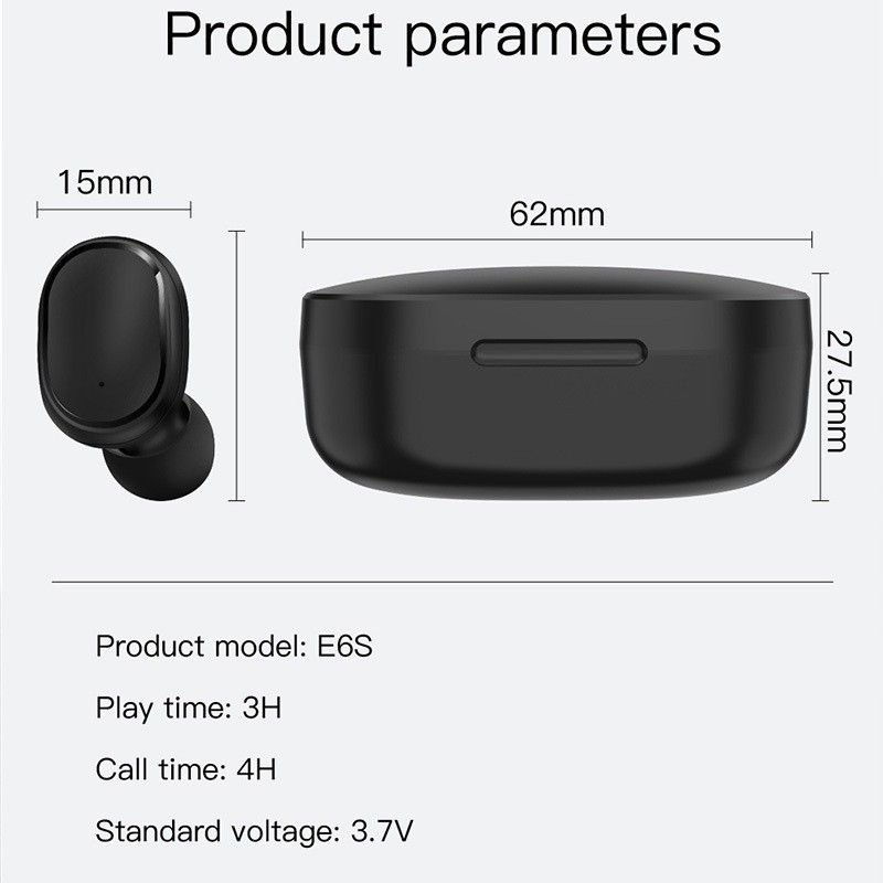 Aloking TWS In-Ear Wireless Earphones Bluetooth Earphone Macaron Color Bluetooth Headset Mini Sports Bluetooth 5.0 Power Digital Display Bluetooth Headphone Wireless Earbuds Gaming Earpods Sleep Buds