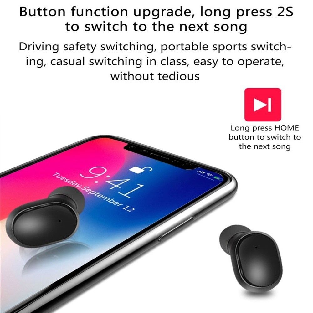 Aloking TWS In-Ear Wireless Earphones Bluetooth Earphone Macaron Color Bluetooth Headset Mini Sports Bluetooth 5.0 Power Digital Display Bluetooth Headphone Wireless Earbuds Gaming Earpods Sleep Buds