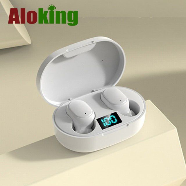 Aloking TWS In-Ear Wireless Earphones Bluetooth Earphone Macaron Color Bluetooth Headset Mini Sports Bluetooth 5.0 Power Digital Display Bluetooth Headphone Wireless Earbuds Gaming Earpods Sleep Buds