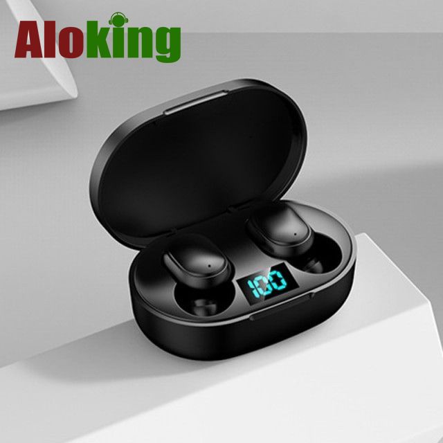 Aloking TWS In-Ear Wireless Earphones Bluetooth Earphone Macaron Color Bluetooth Headset Mini Sports Bluetooth 5.0 Power Digital Display Bluetooth Headphone Wireless Earbuds Gaming Earpods Sleep Buds