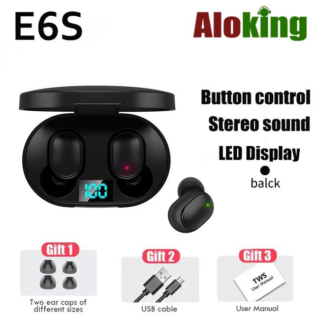 Aloking TWS In-Ear Wireless Earphones Bluetooth Earphone Macaron Color Bluetooth Headset Mini Sports Bluetooth 5.0 Power Digital Display Bluetooth Headphone Wireless Earbuds Gaming Earpods Sleep Buds