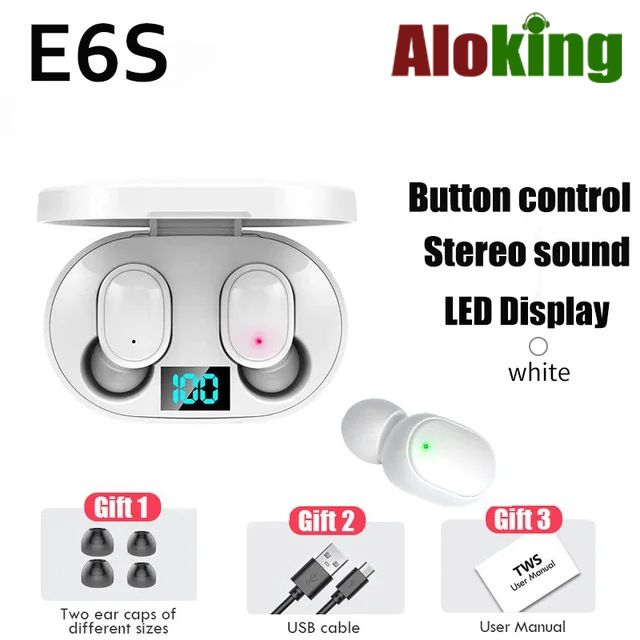 Aloking TWS In-Ear Wireless Earphones Bluetooth Earphone Macaron Color Bluetooth Headset Mini Sports Bluetooth 5.0 Power Digital Display Bluetooth Headphone Wireless Earbuds Gaming Earpods Sleep Buds