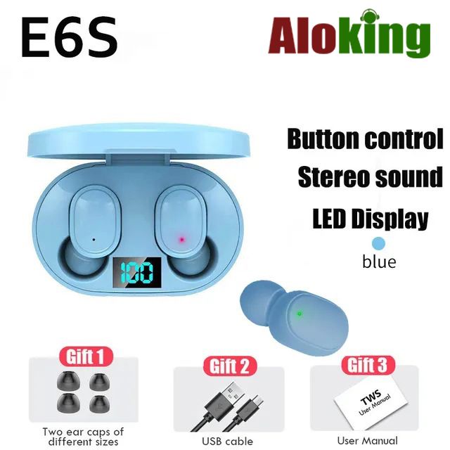 Aloking TWS In-Ear Wireless Earphones Bluetooth Earphone Macaron Color Bluetooth Headset Mini Sports Bluetooth 5.0 Power Digital Display Bluetooth Headphone Wireless Earbuds Gaming Earpods Sleep Buds