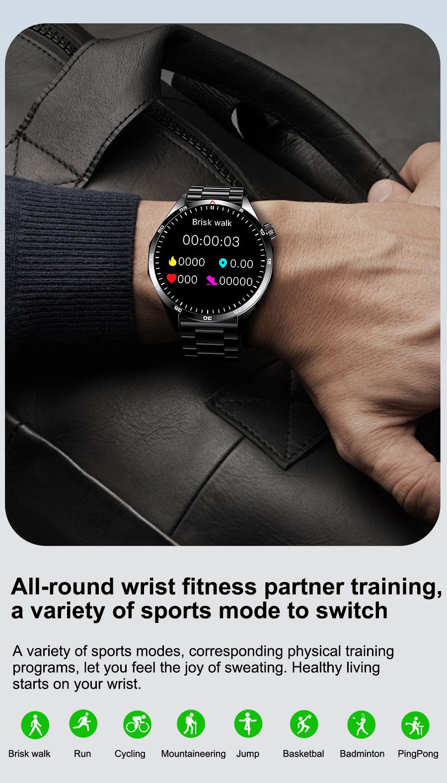 2024 New Smart watch Men Sports Fitness Tracker Heart Rate Sleep Monitor man Smart watch Stainless Steel Bluetooth Call Smart Watch Touch Control GT4 LT09 Waterproof Silver Smart watch Man Smartwatche