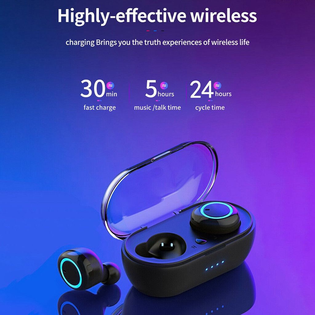 Aloking Earbuds Wireless Earphones TWS in-ear Noise Reduction Earpods Wireless Bluetooth Earphone Gaming Touch Control Bluetooth Headset Stereo Run Sports Earpod air buds Mini Sleep Buds Y50 Headphone