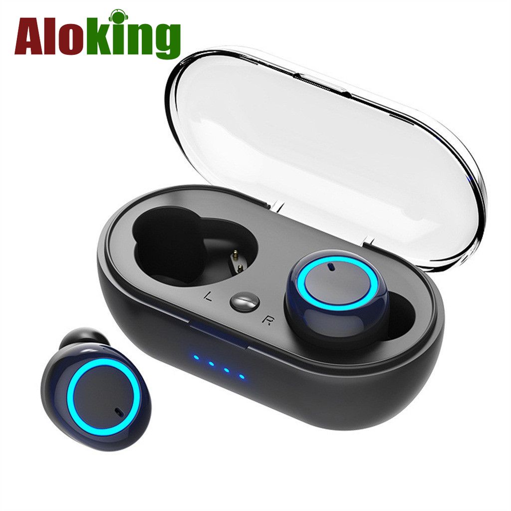 Aloking Earbuds Wireless Earphones TWS in-ear Noise Reduction Earpods Wireless Bluetooth Earphone Gaming Touch Control Bluetooth Headset Stereo Run Sports Earpod air buds Mini Sleep Buds Y50 Headphone