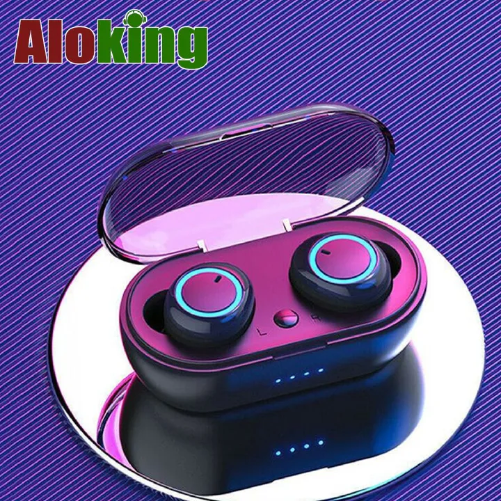 Aloking Earbuds Wireless Earphones TWS in-ear Noise Reduction Earpods Wireless Bluetooth Earphone Gaming Touch Control Bluetooth Headset Stereo Run Sports Earpod air buds Mini Sleep Buds Y50 Headphone