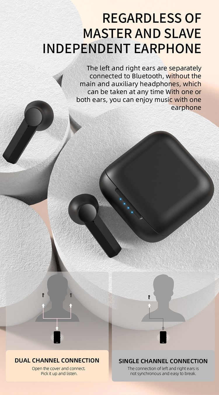 Aloking TWS Wireless Bluetooth Earphone F2 Bluetooth headset binaural battery life sports music true wireless earbuds HIFI Stereo Surround Sound Noise Reduction Waterproof Bluetooth Headphone Earpods