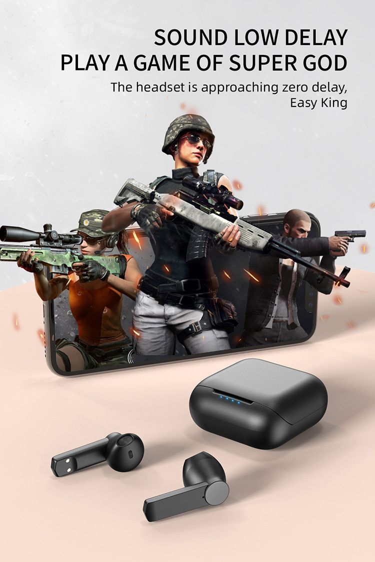 Aloking TWS Wireless Bluetooth Earphone F2 Bluetooth headset binaural battery life sports music true wireless earbuds HIFI Stereo Surround Sound Noise Reduction Waterproof Bluetooth Headphone Earpods