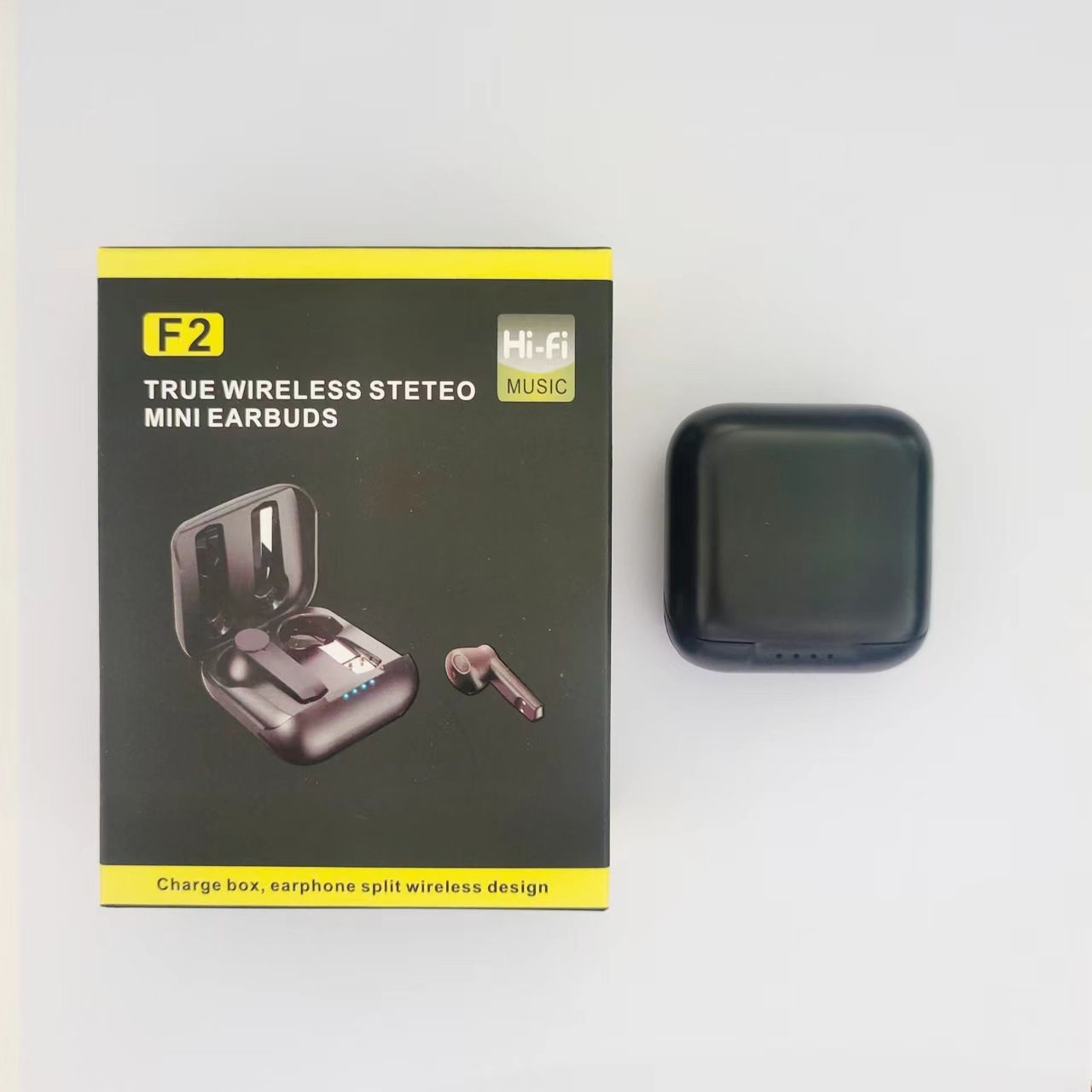 Aloking TWS Wireless Bluetooth Earphone F2 Bluetooth headset binaural battery life sports music true wireless earbuds HIFI Stereo Surround Sound Noise Reduction Waterproof Bluetooth Headphone Earpods