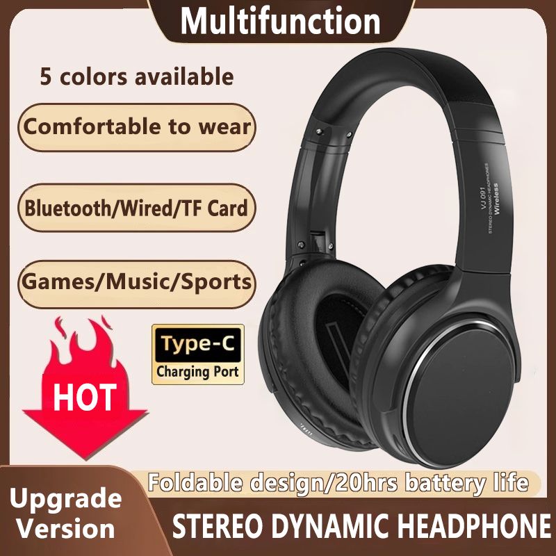 Foldable headset Bluetooth headset wireless headset wired headset Bluetooth headphone Head mounted Gaming Headphone Wireless Headphone noice  Cancelling Wired headphone with mic headphone with wire