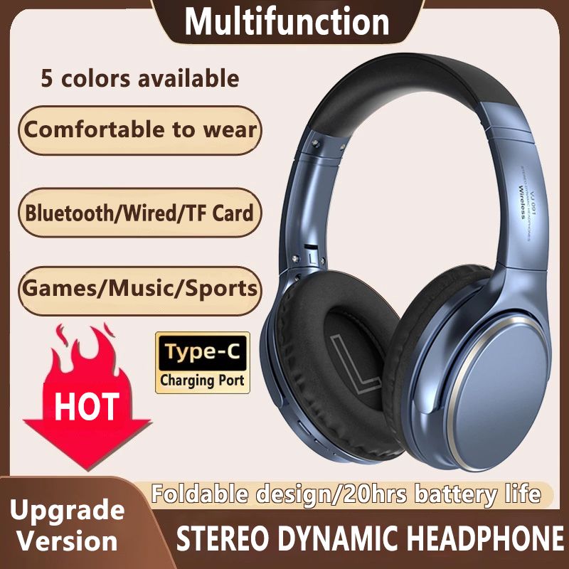 Foldable headset Bluetooth headset wireless headset wired headset Bluetooth headphone Head mounted Gaming Headphone Wireless Headphone noice  Cancelling Wired headphone with mic headphone with wire