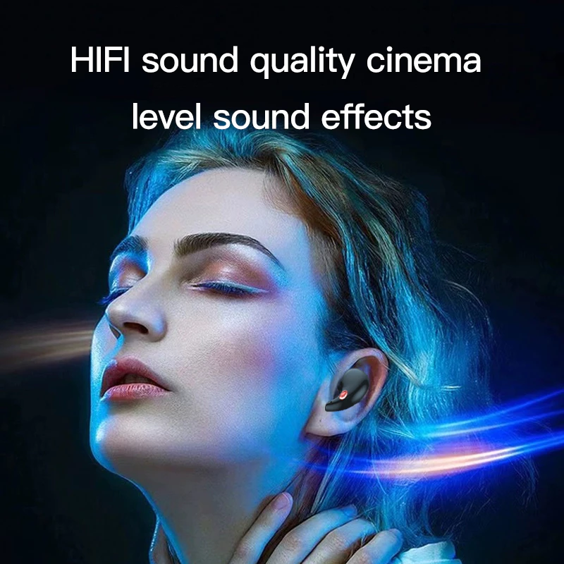 Aloking J11 Mini Bluetooth 5.3 Wireless Earphones Active Noise Cancelling Touch Control Sleep Earbuds Wireless Earbuds Deep Bass Wireless Earphone IPX5 Waterproof Bluetooth Headset Headphone Earpods