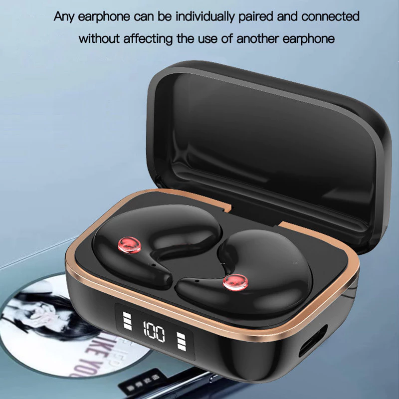Aloking J11 Mini Bluetooth 5.3 Wireless Earphones Active Noise Cancelling Touch Control Sleep Earbuds Wireless Earbuds Deep Bass Wireless Earphone IPX5 Waterproof Bluetooth Headset Headphone Earpods