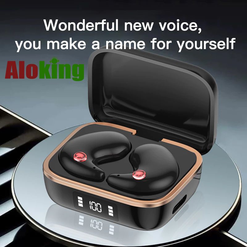 Aloking J11 Mini Bluetooth 5.3 Wireless Earphones Active Noise Cancelling Touch Control Sleep Earbuds Wireless Earbuds Deep Bass Wireless Earphone IPX5 Waterproof Bluetooth Headset Headphone Earpods