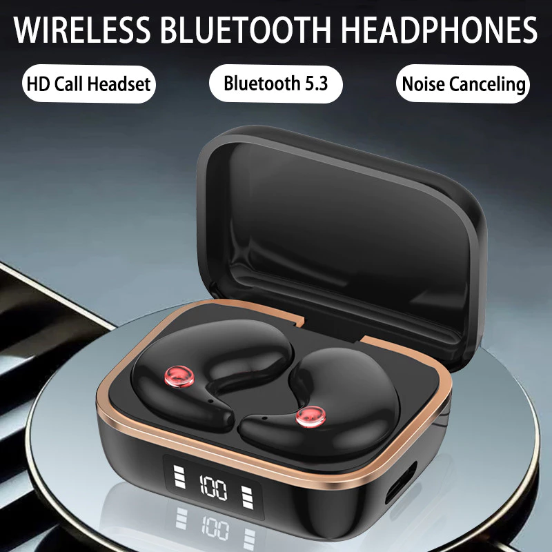 Aloking J11 Mini Bluetooth 5.3 Wireless Earphones Active Noise Cancelling Touch Control Sleep Earbuds Wireless Earbuds Deep Bass Wireless Earphone IPX5 Waterproof Bluetooth Headset Headphone Earpods
