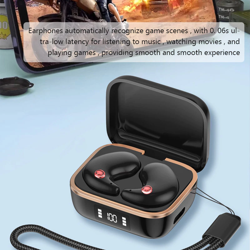 Aloking J11 Mini Bluetooth 5.3 Wireless Earphones Active Noise Cancelling Touch Control Sleep Earbuds Wireless Earbuds Deep Bass Wireless Earphone IPX5 Waterproof Bluetooth Headset Headphone Earpods