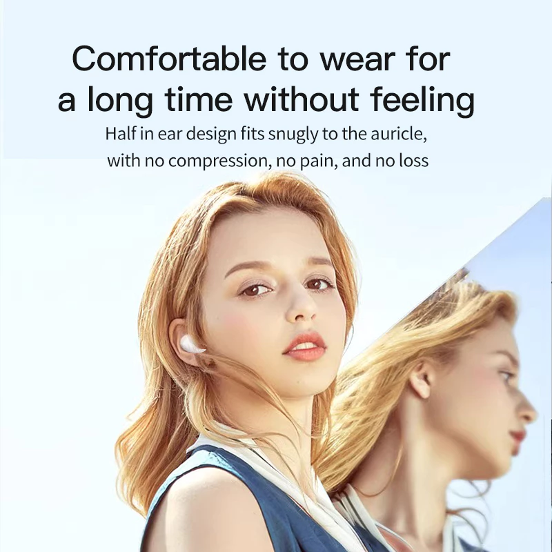 Aloking J11 Mini Bluetooth 5.3 Wireless Earphones Active Noise Cancelling Touch Control Sleep Earbuds Wireless Earbuds Deep Bass Wireless Earphone IPX5 Waterproof Bluetooth Headset Headphone Earpods