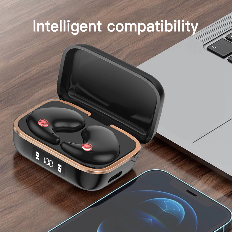 Aloking J11 Mini Bluetooth 5.3 Wireless Earphones Active Noise Cancelling Touch Control Sleep Earbuds Wireless Earbuds Deep Bass Wireless Earphone IPX5 Waterproof Bluetooth Headset Headphone Earpods