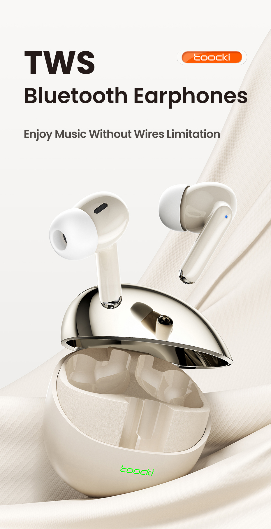 Aloking Y913 TWS Bluetooth Earphone Toocki In-Ear Noise Canceling Wireless Earphones Bluetooth Earphones Gaming Music Bass Sound Wireless Earbuds Headphone Sport Bluetooth Headset With Mic ear buds