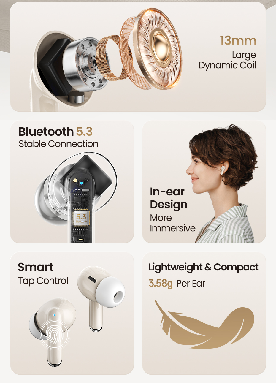 Aloking Y913 TWS Bluetooth Earphone Toocki In-Ear Noise Canceling Wireless Earphones Bluetooth Earphones Gaming Music Bass Sound Wireless Earbuds Headphone Sport Bluetooth Headset With Mic ear buds