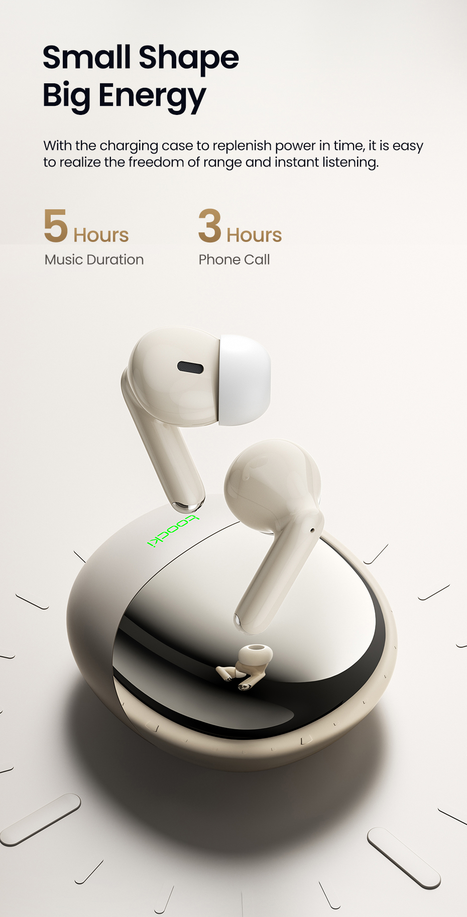Aloking Y913 TWS Bluetooth Earphone Toocki In-Ear Noise Canceling Wireless Earphones Bluetooth Earphones Gaming Music Bass Sound Wireless Earbuds Headphone Sport Bluetooth Headset With Mic ear buds