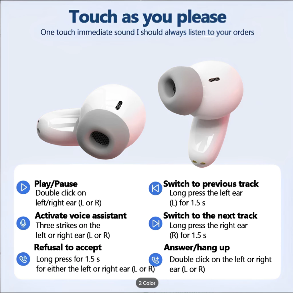 Aloking Wireless Earbuds HiFi Sound Wireless Bluetooth Earphone with Large Capacity Battery Headset G11 Pro TWS Bluetooth Earphones with Mic Macaron color Wireless Headset Bluetooth Headphone Earpods