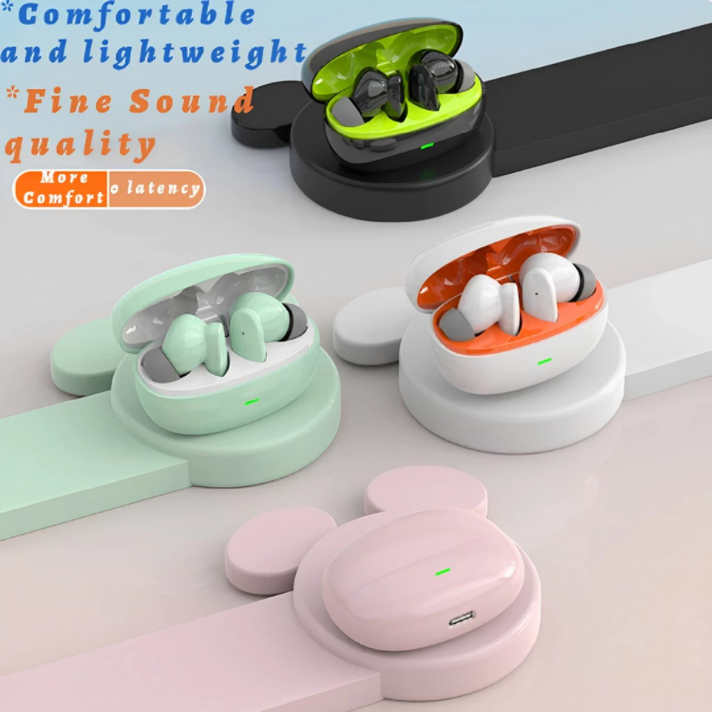 Aloking Wireless Earbuds HiFi Sound Wireless Bluetooth Earphone with Large Capacity Battery Headset G11 Pro TWS Bluetooth Earphones with Mic Macaron color Wireless Headset Bluetooth Headphone Earpods