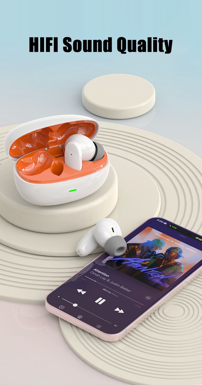 Aloking Wireless Earbuds HiFi Sound Wireless Bluetooth Earphone with Large Capacity Battery Headset G11 Pro TWS Bluetooth Earphones with Mic Macaron color Wireless Headset Bluetooth Headphone Earpods