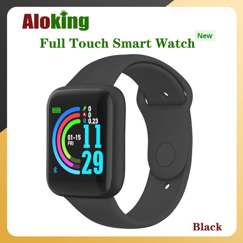 Aloking Kids Smart Watch Waterproof Touch Control Men Sports Smart watch For Kids Boys Girls D20 Y68 Smart Watch Fitness Heart Rate Monitoring Digital Watch Sport Women Watches Wrist Watch Smartwatch