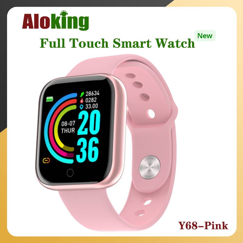 Aloking Kids Smart Watch Waterproof Touch Control Men Sports Smart watch For Kids Boys Girls D20 Y68 Smart Watch Fitness Heart Rate Monitoring Digital Watch Sport Women Watches Wrist Watch Smartwatch