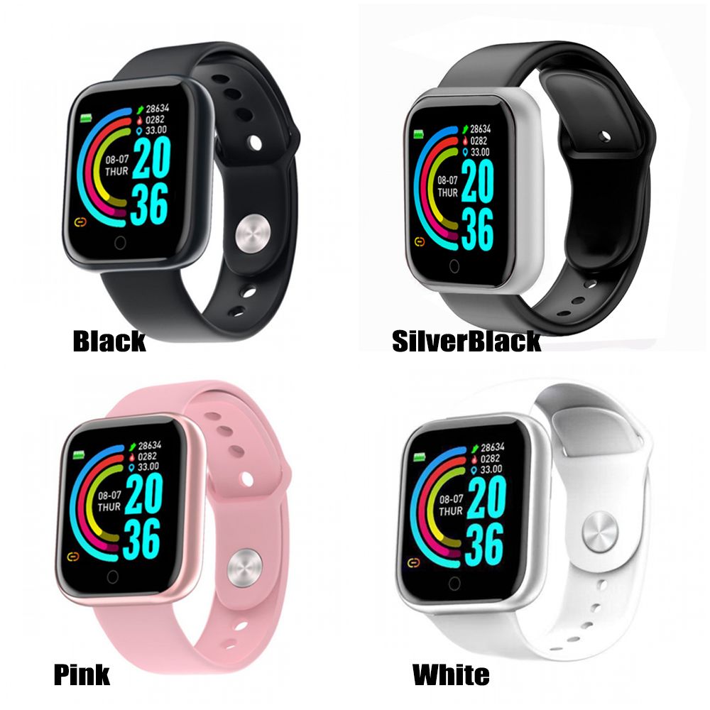 Macaron Y68 Smart Watch D20 Waterproof Bluetooth Sport Smartwatch Fitness Tracker Wristband Smart Bracelet Heart Rate Monitor Waterproof Smart Watch For Kids Men Smartwatches Woman Smartwatch Girls