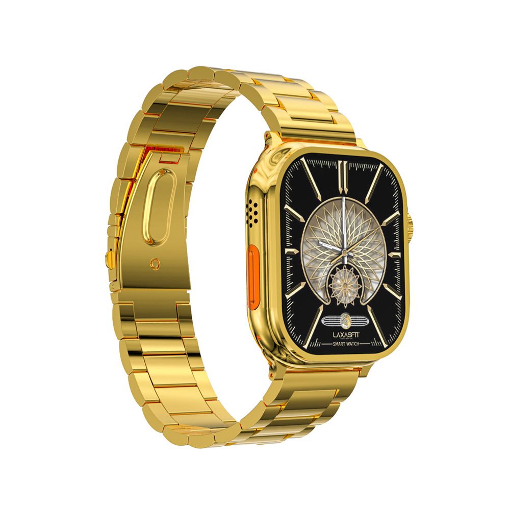 Men's Gold Watch Stainless Steel Strap Bluetooth Call Smart watches Waterproof Smart Watch For Men S9 Ultra Max NFC GPS Fitness Sport Watches Series 9 Ultra Gold Smart Watch Heart rate Smart Bracelet