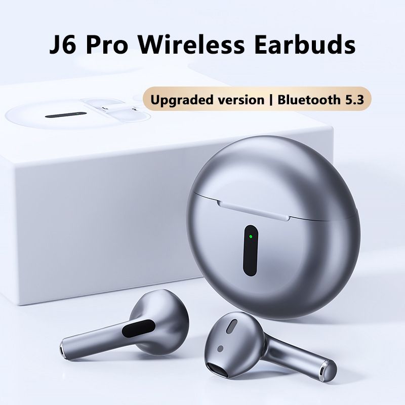 J6 Pro Wireless Bluetooth Headset Noise Reduction Men's and Women's High Quality Headset Suitable for Huawei iPhone Xiaomi Samsung Sony Semi-In-Ear Original Wireless Earphone Bluetooth Headset Earbuds