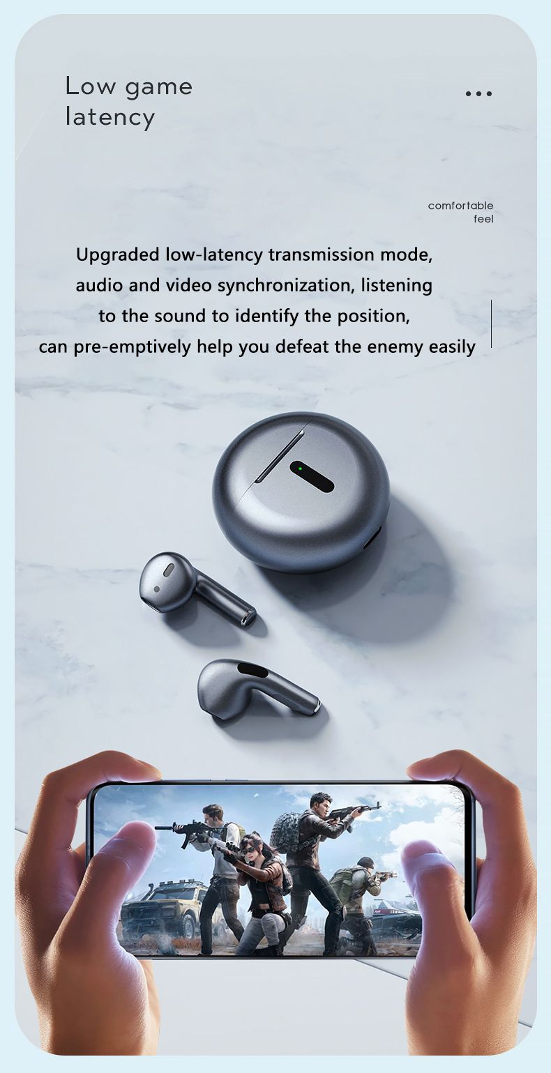 J6 Pro Wireless Bluetooth Headset Noise Reduction Men's and Women's High Quality Headset Suitable for Huawei iPhone Xiaomi Samsung Sony Semi-In-Ear Original Wireless Earphone Bluetooth Headset Earbuds