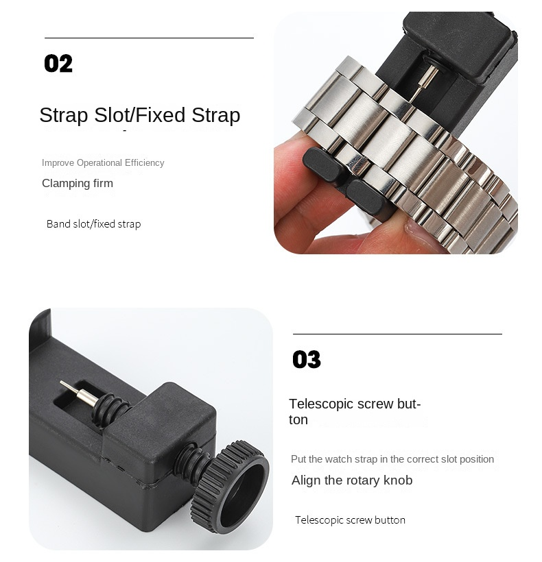 Aloking New Watch Repair Tool Bracelet Disassembly Adjustment Belt Remover Watch Steel Belt Watch Remover Strap Bracelet Adjuster Small watch adjuster tool watch adjustable tool