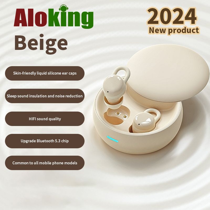 Aloking TWS Mini Sleep Bluetooth Earphone Wireless Earbuds For Android IOS Earbuds Noise Cancelling Earphone With Mic Sport Bluetooth Earpods Stereo Sound Bluetooth Headphone with Case X68 Headset bud