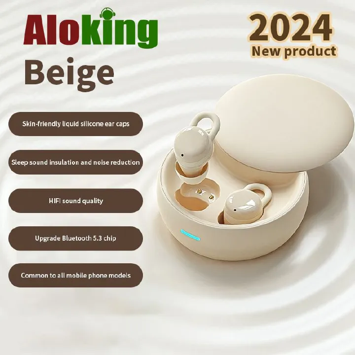 Aloking TWS Mini Sleep Bluetooth Earphone Wireless Earbuds For Android IOS Earbuds Noise Cancelling Earphone With Mic Sport Bluetooth Earpods Stereo Sound Bluetooth Headphone with Case X68 Headset bud