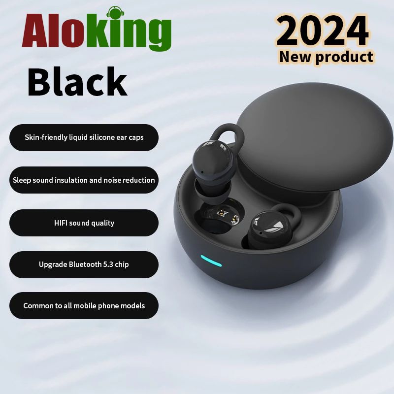 Aloking TWS Mini Sleep Bluetooth Earphone Wireless Earbuds For Android IOS Earbuds Noise Cancelling Earphone With Mic Sport Bluetooth Earpods Stereo Sound Bluetooth Headphone with Case X68 Headset bud
