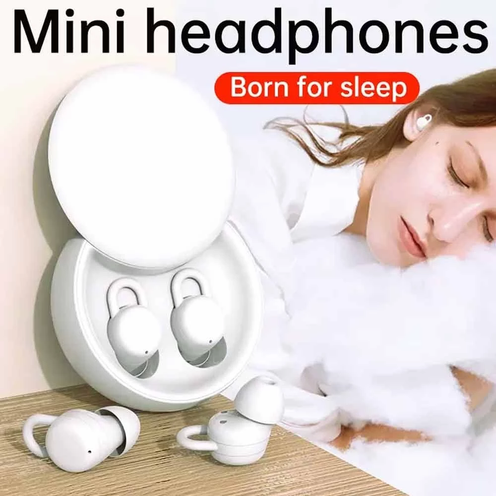 Aloking TWS Mini Sleep Bluetooth Earphone Wireless Earbuds For Android IOS Earbuds Noise Cancelling Earphone With Mic Sport Bluetooth Earpods Stereo Sound Bluetooth Headphone with Case X68 Headset bud