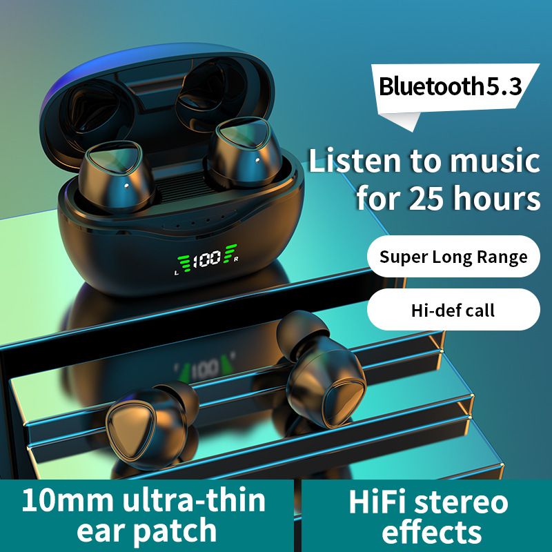 Aloking TWS In-ear Wireless Earbuds With Charging case RD21 digital display sports invisible Bluetooth headset Waterproof Bluetooth Headphone Noise Cancelling Wireless Earphones Airpods Earpods