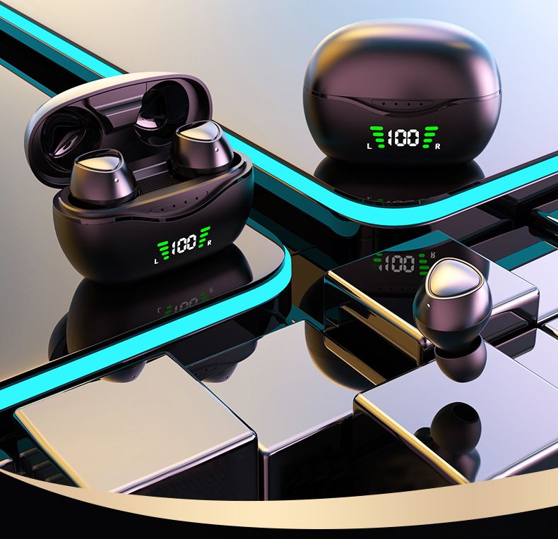Aloking TWS In-ear Wireless Earbuds With Charging case RD21 digital display sports invisible Bluetooth headset Waterproof Bluetooth Headphone Noise Cancelling Wireless Earphones Airpods Earpods