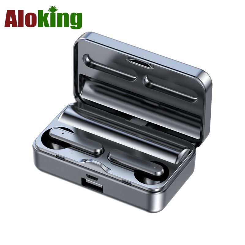 Aloking Wireless Earbuds Bluetooth TWS Earphone Business Bluetooth Earpods Power Digital Display Sports Earphones With Mic Touch Waterproof Headset Bluetooth Headphone For Redmi Samsung earphones