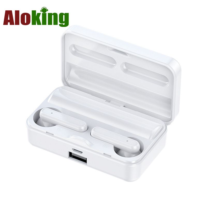 Aloking Wireless Earbuds Bluetooth TWS Earphone Business Bluetooth Earpods Power Digital Display Sports Earphones With Mic Touch Waterproof Headset Bluetooth Headphone For Redmi Samsung earphones