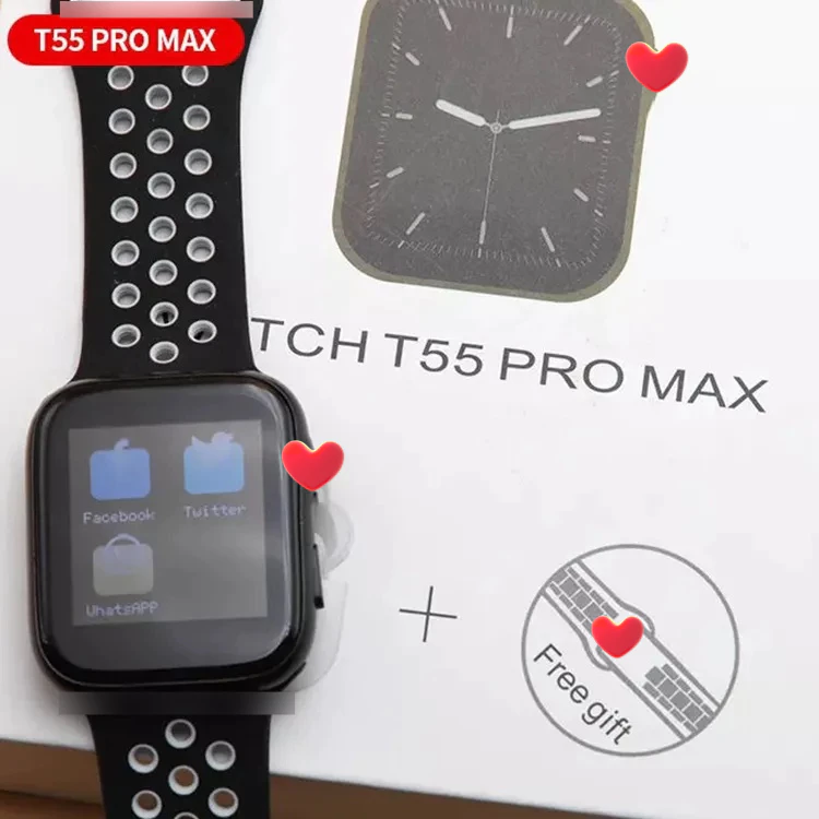 T55 pro max Smart Watch with Pro 4 Earbuds set 2 in 1 smart watch with earphone Bluetooth Wireless Earpods Sports Watch For Men Wrist Watch For Women Smart Bracelet Men Watch birthday gift Set